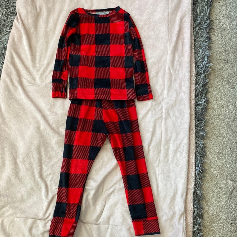Red & Black Plaid Pajama Set